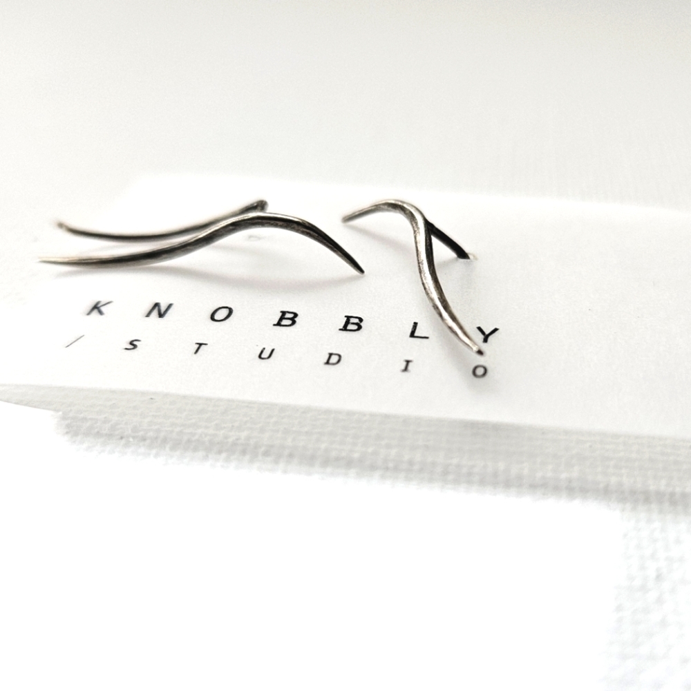 Oxidized Sterling Silver Calligraphic Earring/Ear Climber NEW!